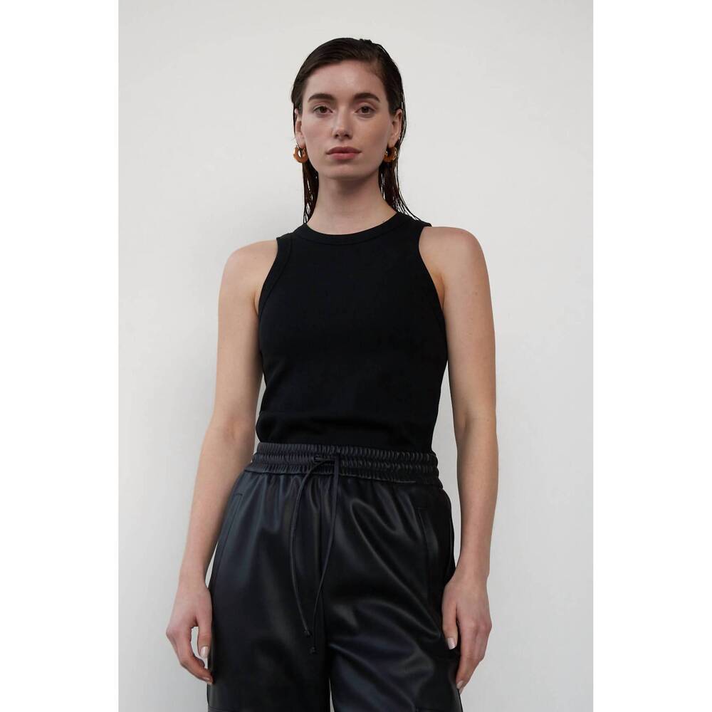 NEW WITHBLACK rita ribbed tank top in black